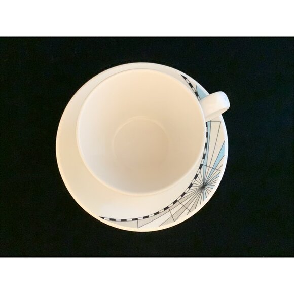 Dudson Finest Vitrified Cup & Saucer Set Princess Cruise Line Abstract Design - Picture 8 of 12